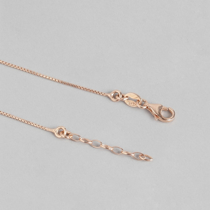 Radiant Beaded Bliss Rose Gold Plated 925 Sterling Silver Chain Anklet