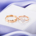 Radiant Blush Rose Gold-Plated 925 Sterling Silver Ring (Adjustable)