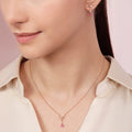 Radiant Bow Rose Gold Plated 925 Sterling Silver Jewellery Set