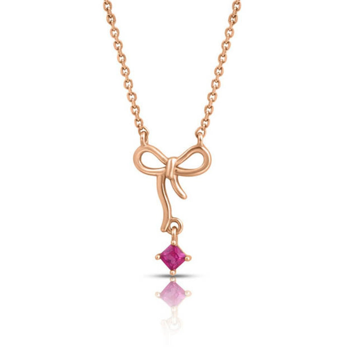 Radiant Bow Rose Gold Plated 925 Sterling Silver Jewellery Set
