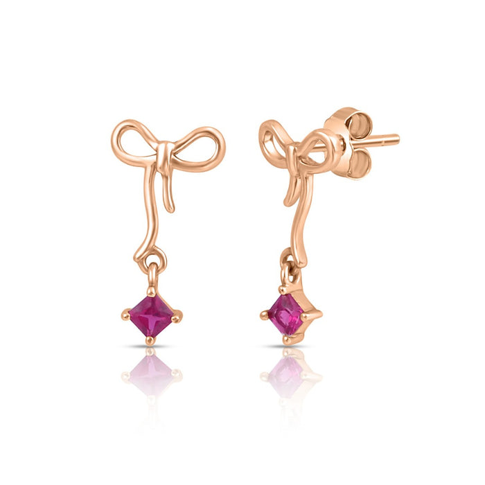 Radiant Bow Rose Gold Plated 925 Sterling Silver Jewellery Set