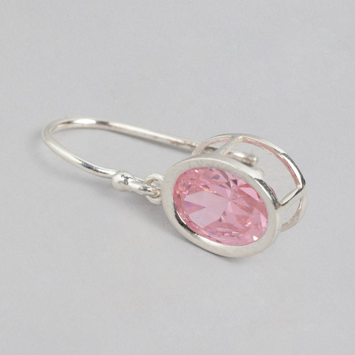 Radiant Brilliance Rhodium-Plated CZ 925 Sterling Silver Earrings