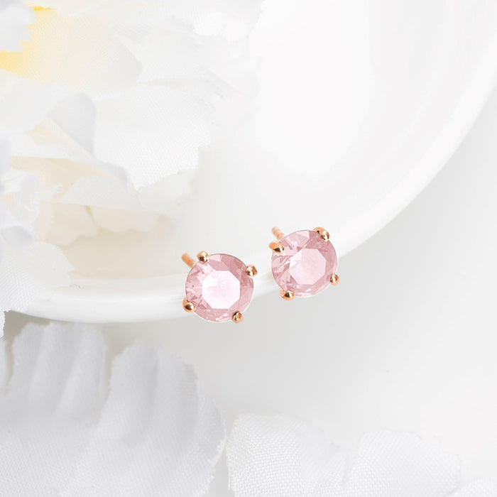 Radiant Circle CZ Rhodium Plated 925 Sterling Silver Earrings