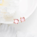 Radiant Circle CZ Rhodium Plated 925 Sterling Silver Earrings
