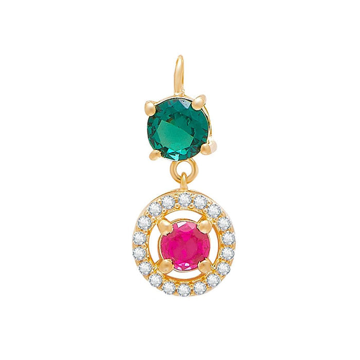 Radiant Circle Elegance 925 Sterling Silver Gold-Plated Necklace