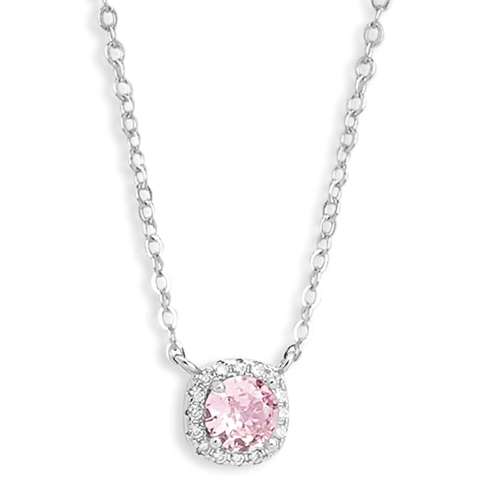 Radiant Circles Rhodium Plated 925 Sterling Silver Necklace
