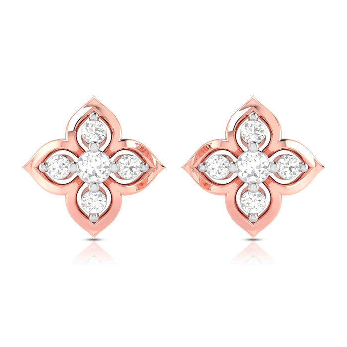 Radiant Clover Lab-Grown Diamond Stud Earrings