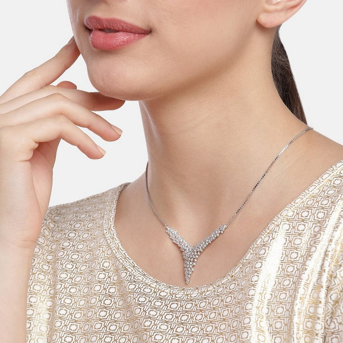 Radiant CZ 925 Sterling Silver Necklace