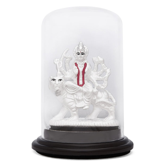 Radiant Devotion Rhodium-Plated 999 Silver Ambey mata Idol