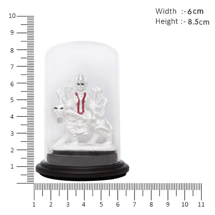 Radiant Devotion Rhodium-Plated 999 Silver Ambey mata Idol