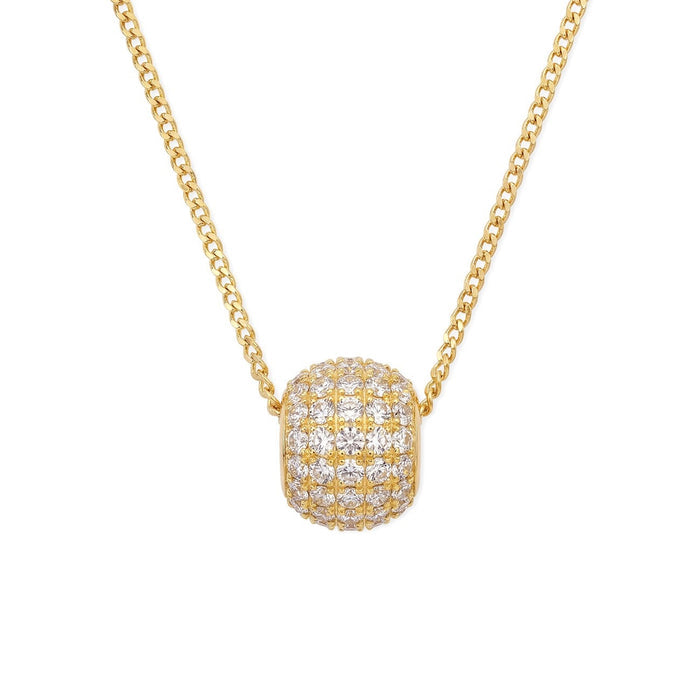 Radiant Dome Gold Plated 925 Silver Necklace