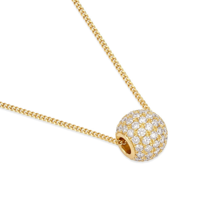 Radiant Dome Gold Plated 925 Silver Necklace