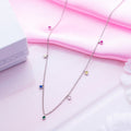 Radiant Droplets Rhodium-Plated 925 Sterling Silver Necklace
