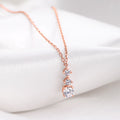 Radiant Duo Rose Gold Plated 925 Sterling Silver Necklace