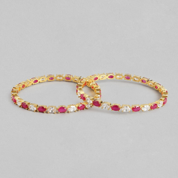 Radiant Elegance Gold-Plated Bangle in 925 Sterling Silver