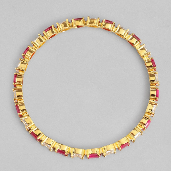 Radiant Elegance Gold-Plated Bangle in 925 Sterling Silver