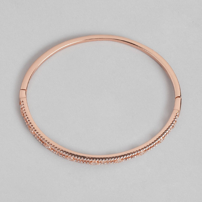 Radiant Elegance Rose Gold-Plated 925 Sterling Silver Kada Bracelet