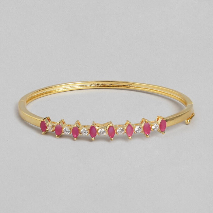 Radiant Fusion Gold-Plated 925 Sterling Silver Bracelet with Cubic Zirconia and Color Stones