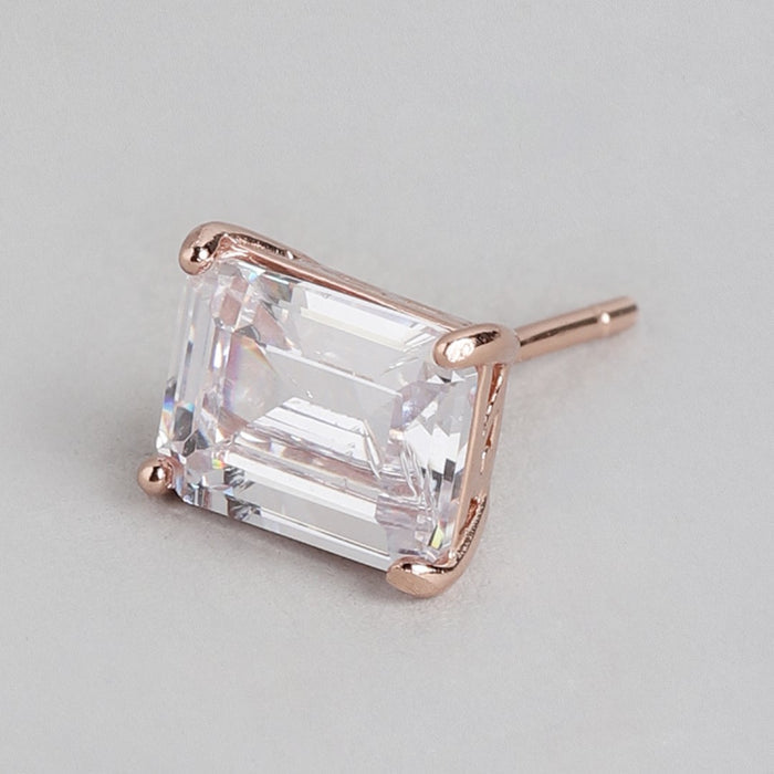 Radiant Glow Rose Gold-Plated CZ 925 Sterling Silver Jewelry Set