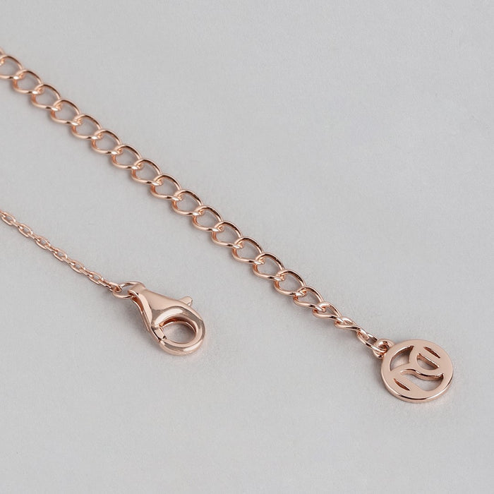 Radiant Glow Rose Gold-Plated CZ 925 Sterling Silver Jewelry Set