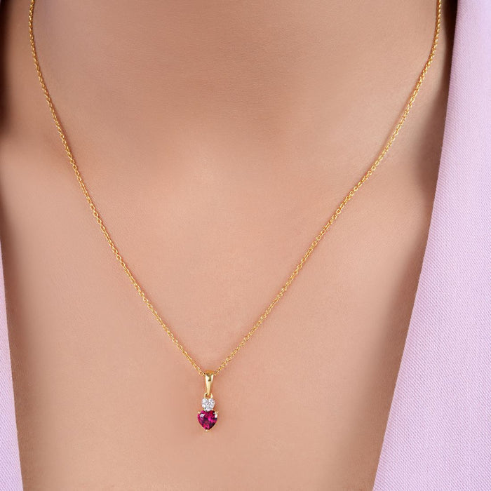 Radiant Heart Gold Plated 925 Sterling Silver Jewellery Set