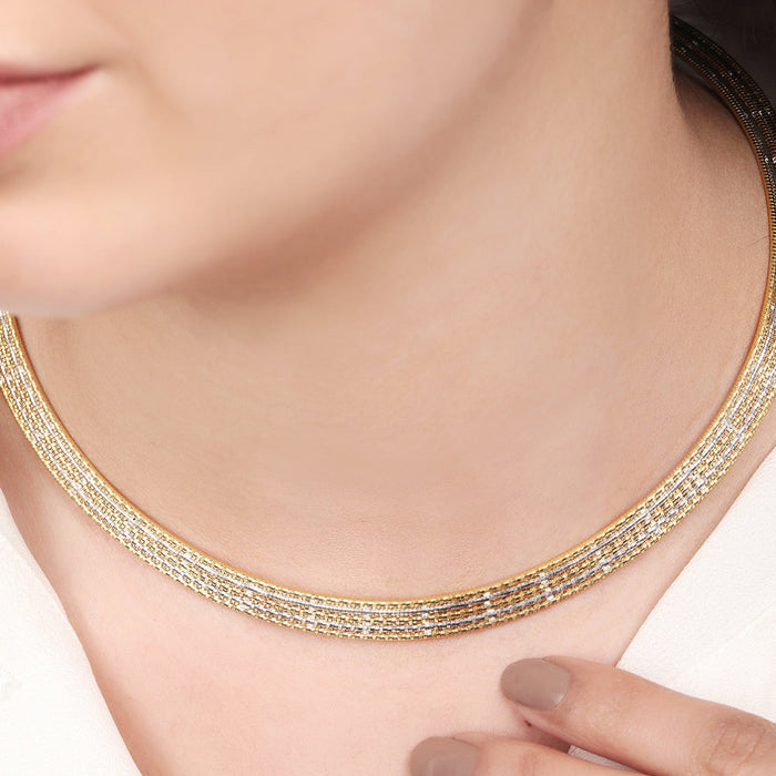 Radiant Layered Dual-Plated 925 Sterling Silver Necklace