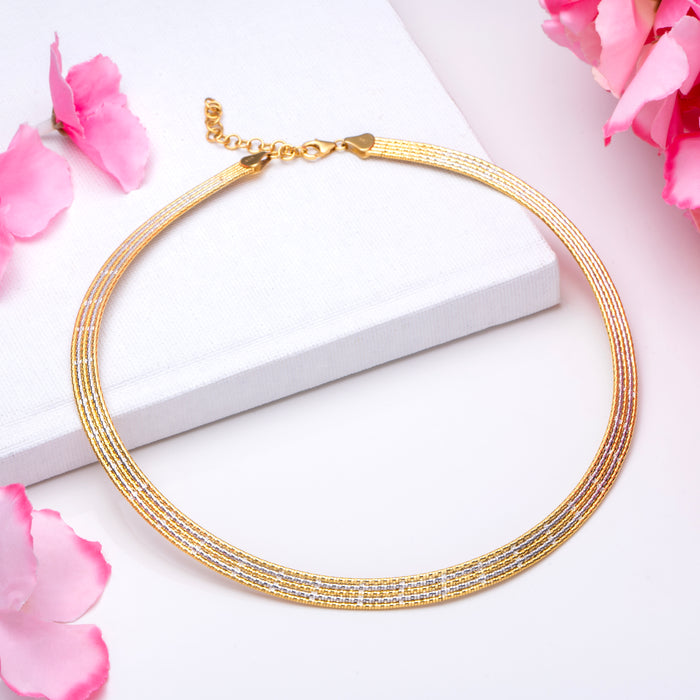 Radiant Layered Dual-Plated 925 Sterling Silver Necklace
