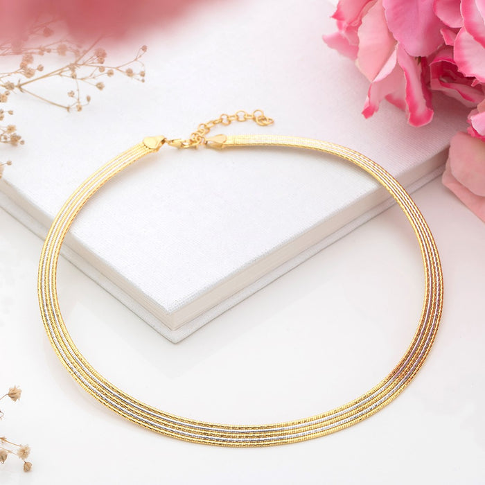 Radiant Layered Dual-Plated 925 Sterling Silver Necklace