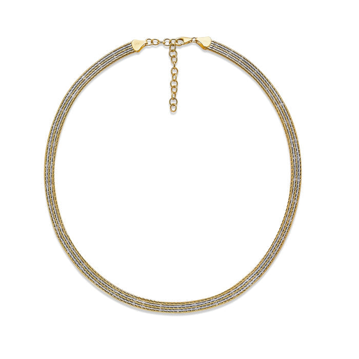 Radiant Layered Dual-Plated 925 Sterling Silver Necklace