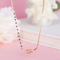 Radiant Loops of Love Rose Gold Plated 925 Silver Mangalsutra (Adjustable)