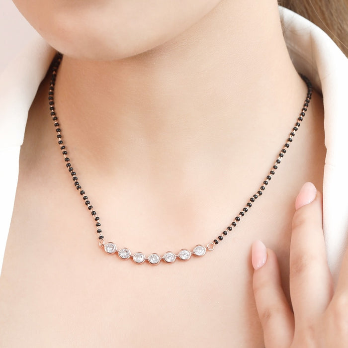 Radiant Love 925 Sterling Silver Mangal sutra with Cubic Zirconia