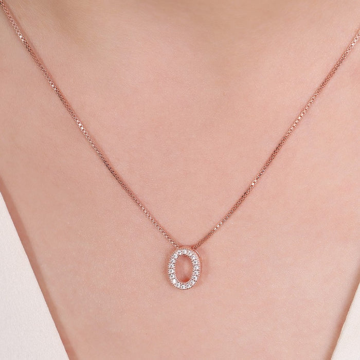 Radiant Oval Rose Gold Plated 925 Sterling Silver Pendant
