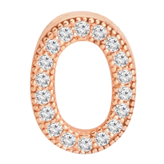 Radiant Oval Rose Gold Plated 925 Sterling Silver Pendant