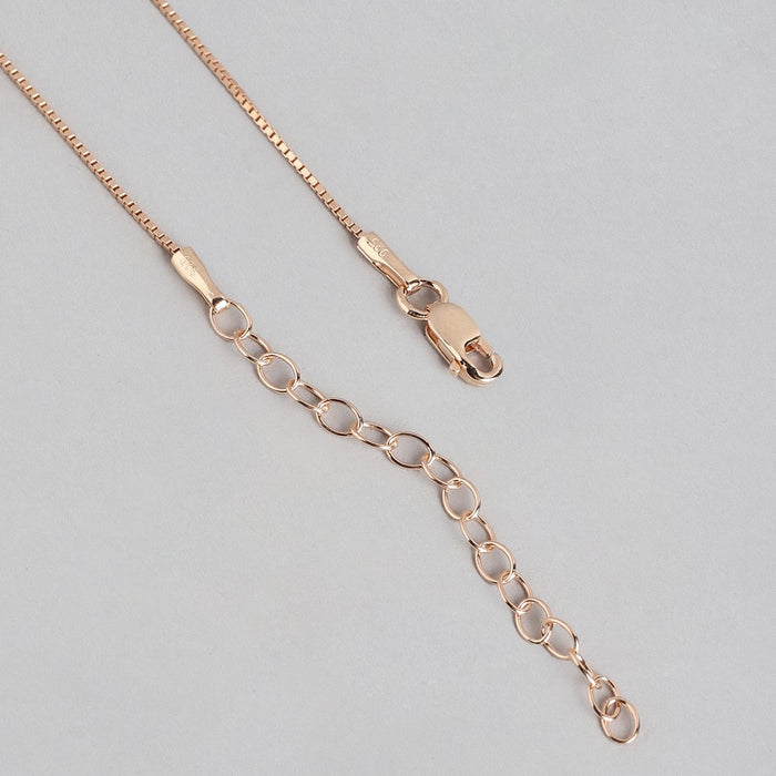 Radiant Pearl Bouquet CZ & Pearl Rose Gold 925 Sterling Silver Pendant with Chain