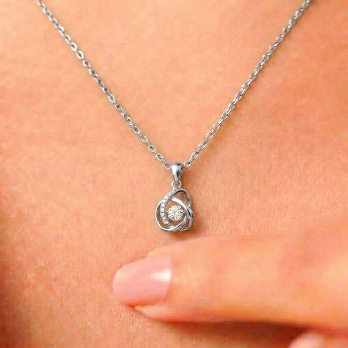 Radiant Reflections 925 Sterling Silver Rhodium Plated Pendant with Link Chain