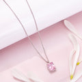 Radiant Reflections 925 Sterling Silver Rhodium-Plated Rectangle Necklace