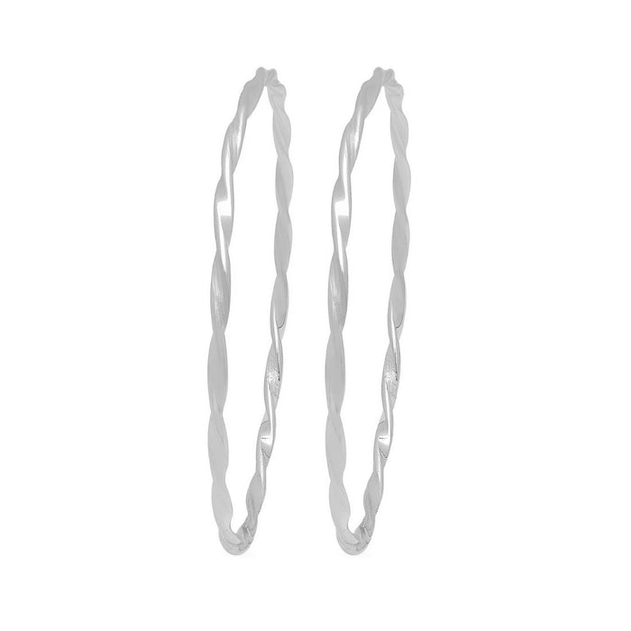 Radiant Reflections Rhodium Plated 925 Silver Bangle
