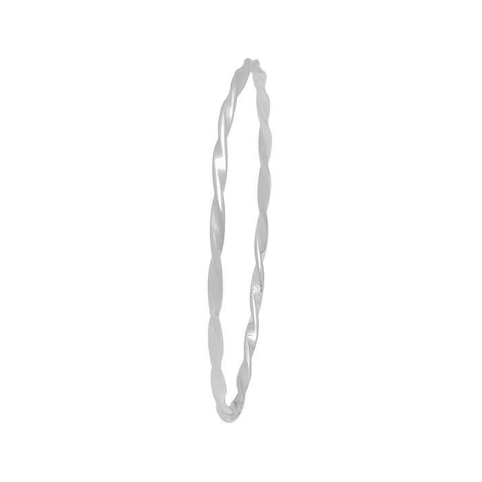 Radiant Reflections Rhodium Plated 925 Silver Bangle