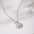 Radiant Reflections Rhodium Plated 925 Silver Pendant with Chain