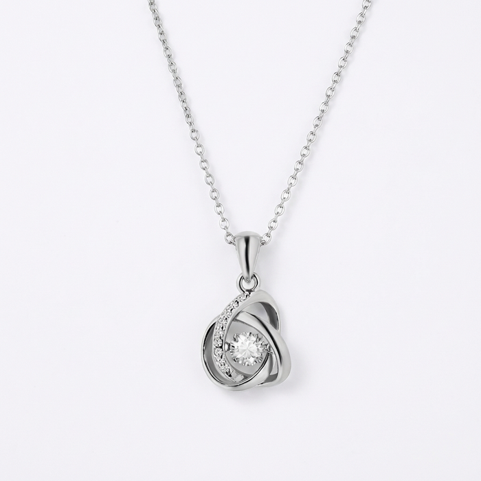 Radiant Reflections Rhodium Plated 925 Silver Pendant with Chain