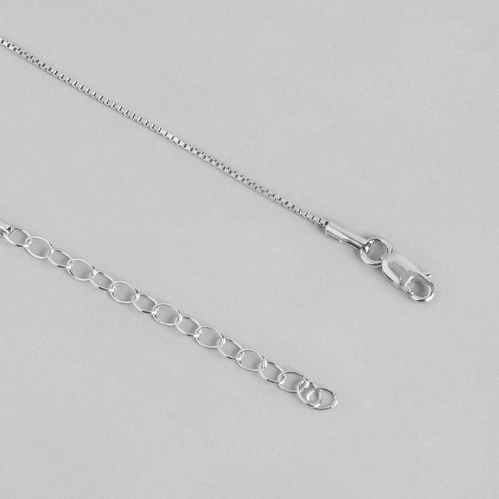 Radiant Revolve CZ Rhodium-Plated 925 Sterling Silver Pendant with Chain