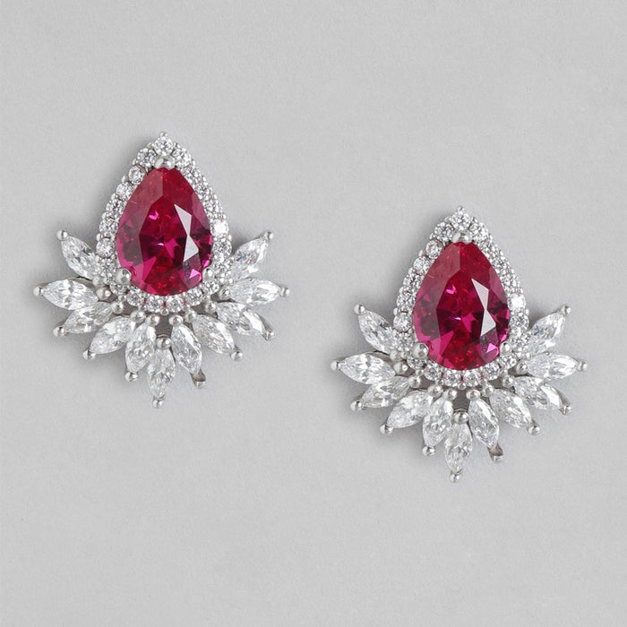 Radiant Rhodium Glow Cubic Zirconia 925 Sterling Silver Earrings