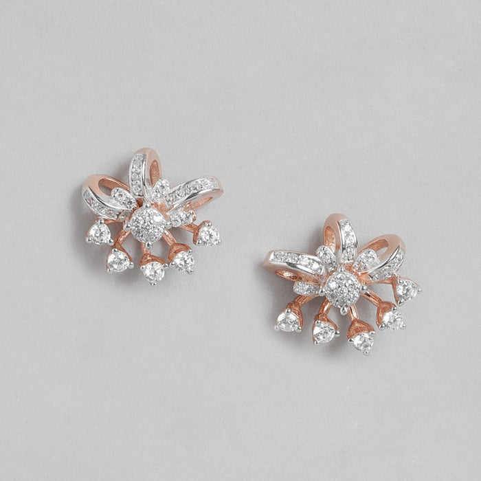 Radiant Rose Cubic Zirconia 925 Sterling Silver Jewelry Set