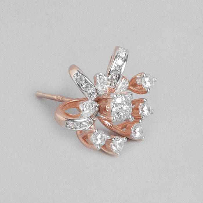 Radiant Rose Cubic Zirconia 925 Sterling Silver Jewelry Set