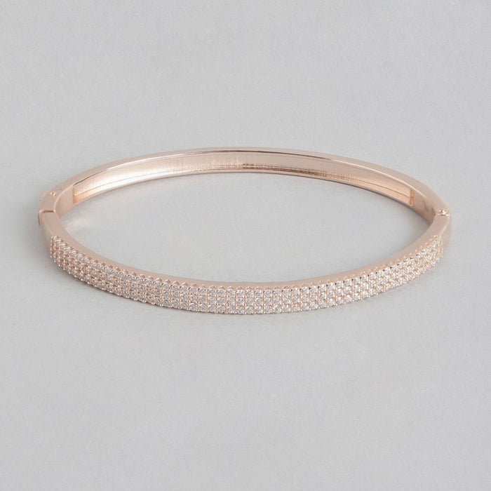 Radiant Rose Gold 925 Sterling Silver Bracelet with Cubic Zirconia