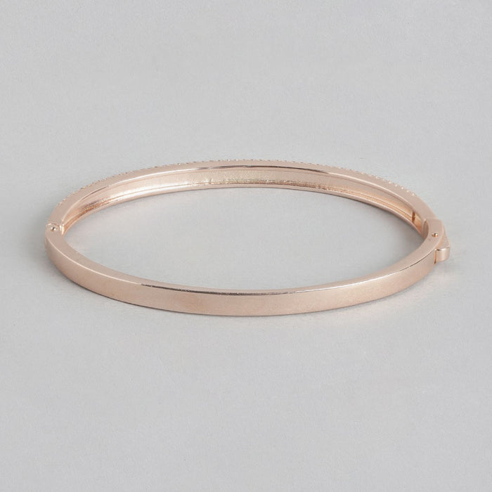 Radiant Rose Gold 925 Sterling Silver Bracelet with Cubic Zirconia