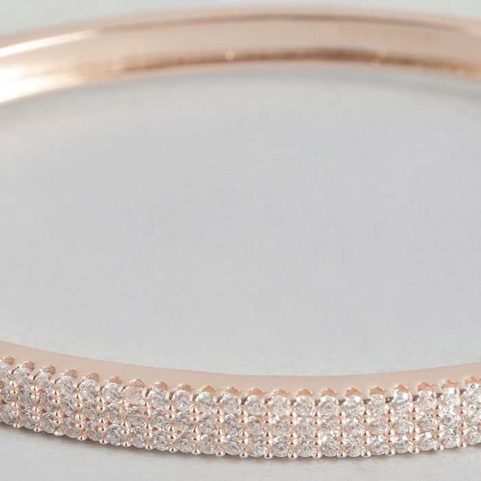 Radiant Rose Gold 925 Sterling Silver Bracelet with Cubic Zirconia