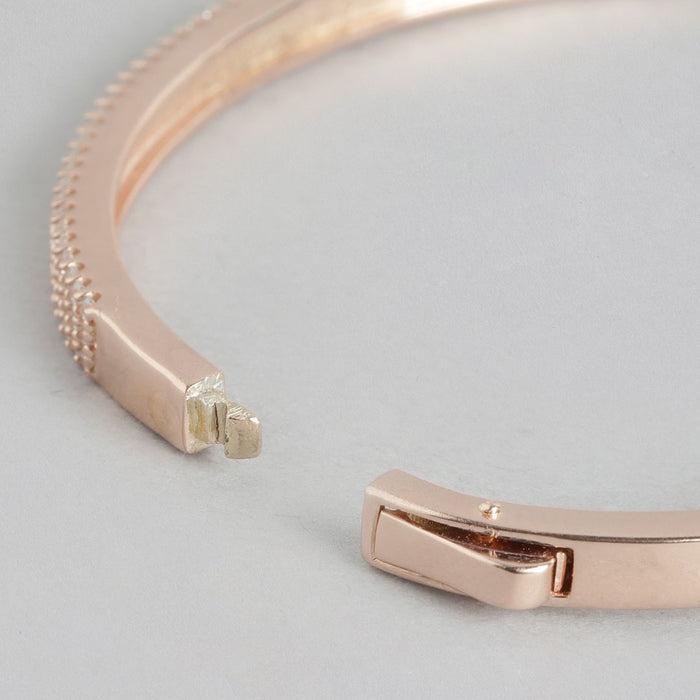 Radiant Rose Gold 925 Sterling Silver Bracelet with Cubic Zirconia