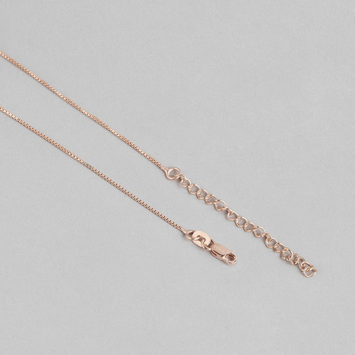 Radiant Rose Gold Abstract Artistry 925 Sterling Silver Pendant with Chain