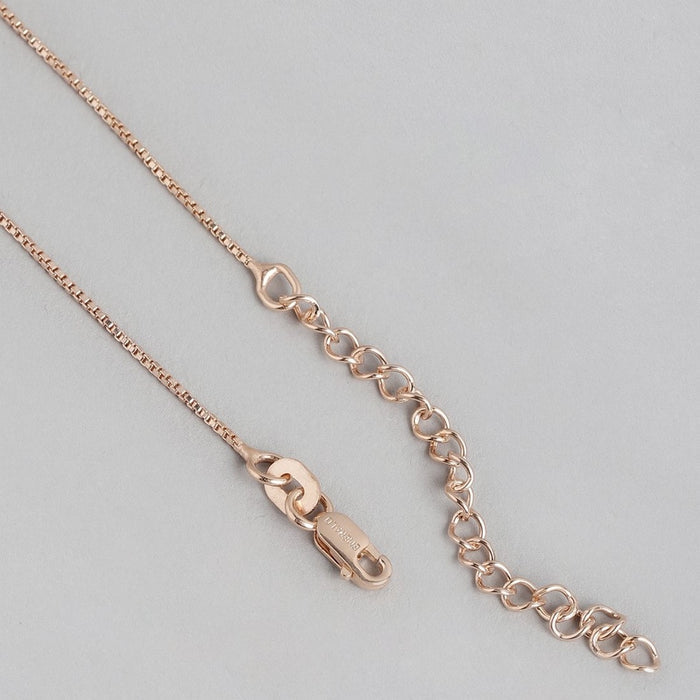 Radiant Rose Gold Butterfly Whispers CZ 925 Sterling Silver Pendant with Chain